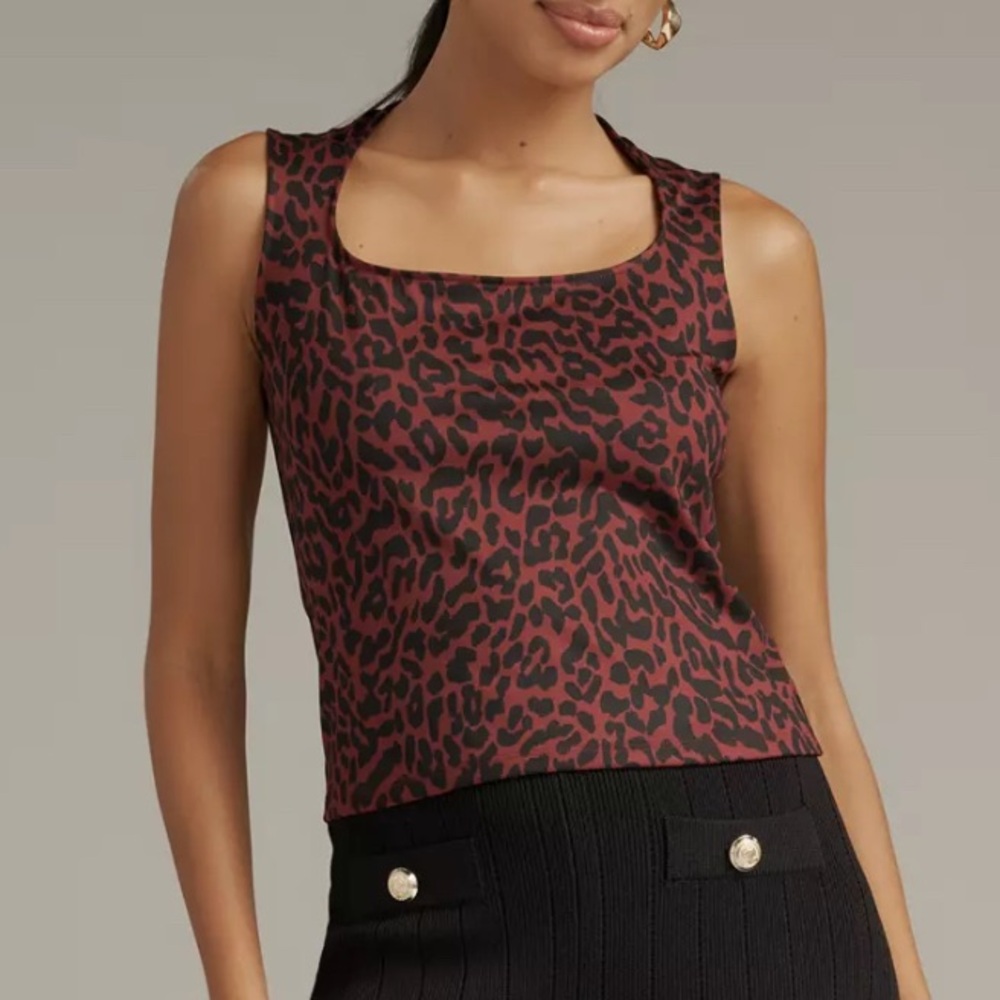 Maeve | Cap-Sleeve Cut-In Knit Top | Size Large